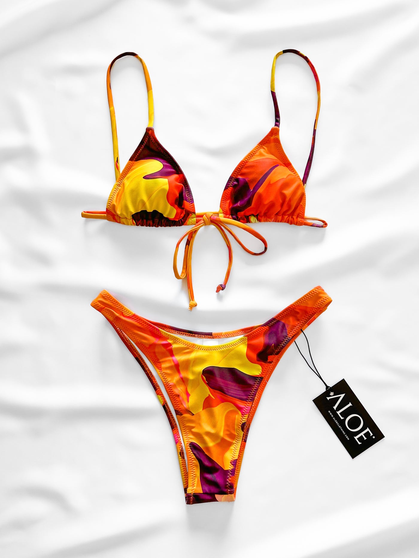 Flora Bikini Set | Orange