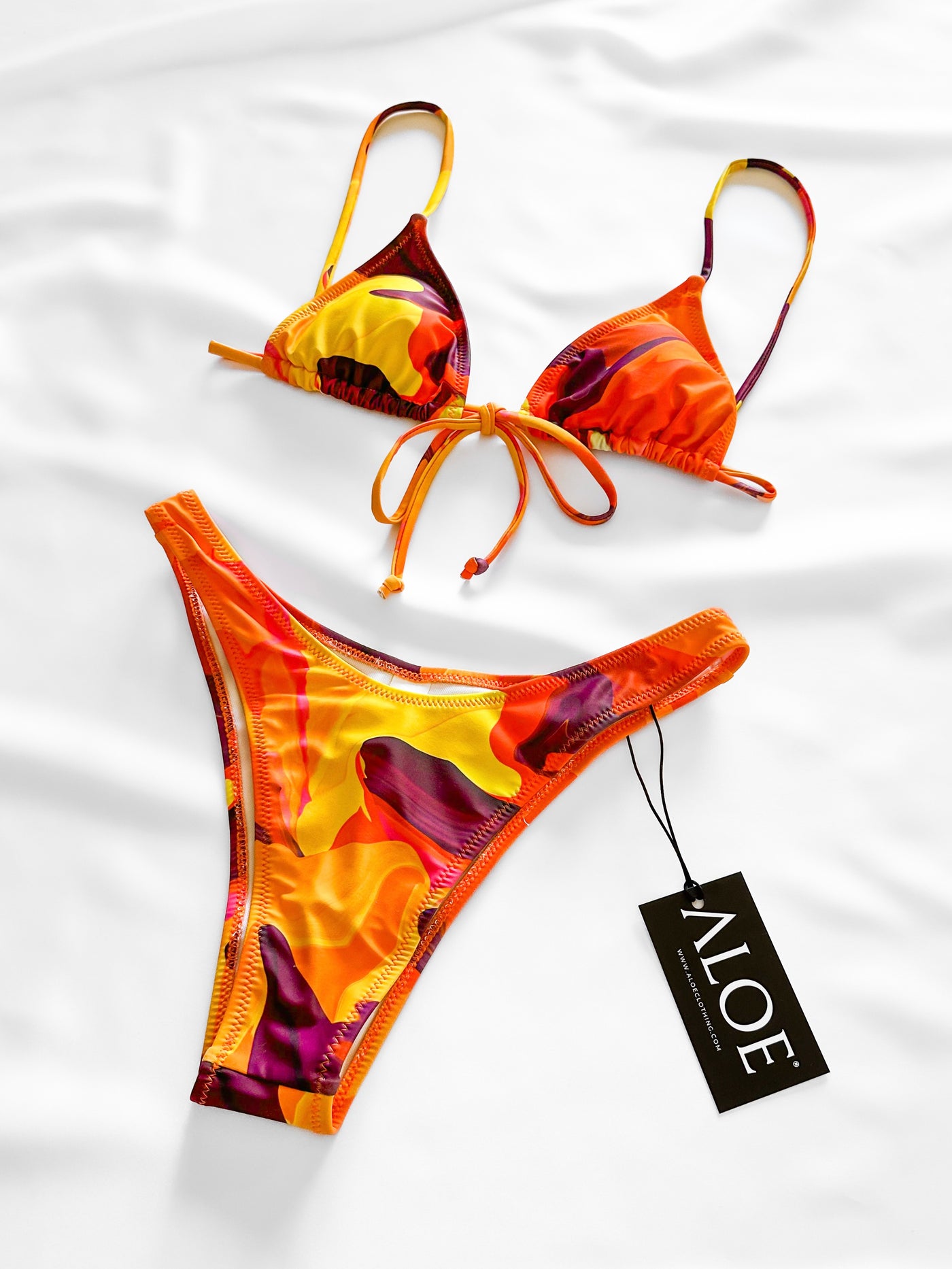 Flora Bikini Set | Orange